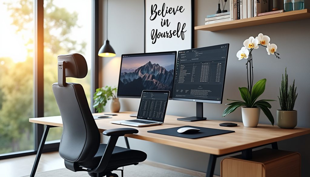 optimisez votre espace bureau à domicile grâce à des conseils d'ergonomie et de productivité. découvrez comment aménager un environnement de travail agréable et efficace qui booste votre concentration et votre bien-être.